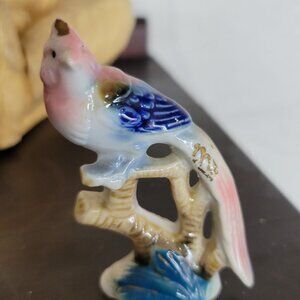Vintage Hand Painted Bird of Paradise Ceramic Figurine